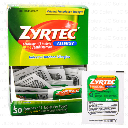 zyertec allergy 50 ct -- 50 per box