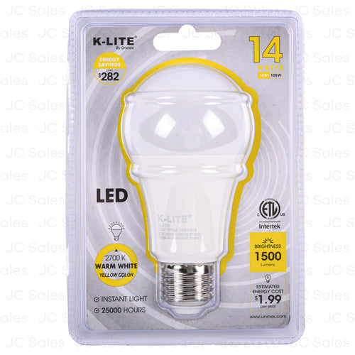 led light bulb 14w warm white -- 24 per box