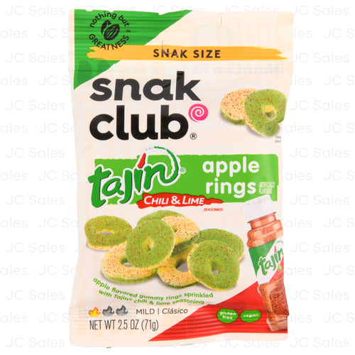 snak club tajin apple rings 2.5 oz -- 12 per case