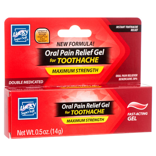 lucky oral pain relief gel 0.5 oz -- 24 per case