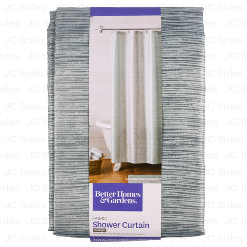 b.homes garden fabric shower curtain grey 72x72 -- 3 per case