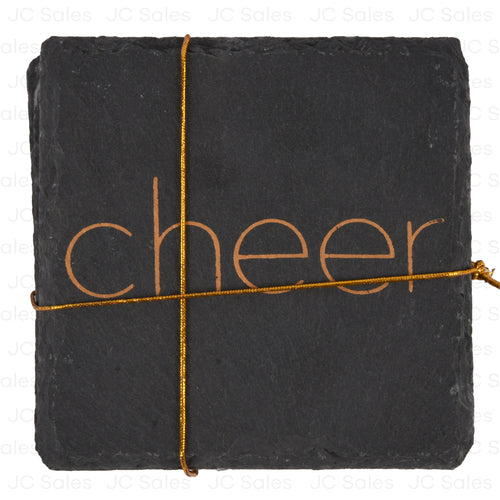 coasters cheer 4x4 4pc -- 6 per case