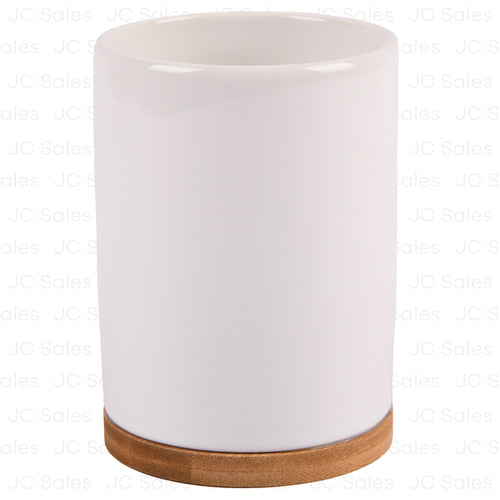 toothbrush holder bamboo white -- 2 per box