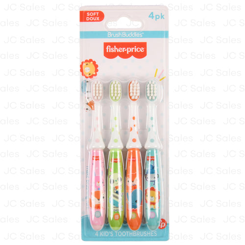 fisher price toddler toothbrush 4pk -- 24 per case