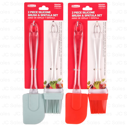 kocina silicone brush spatula set 2pc -- 12 per box