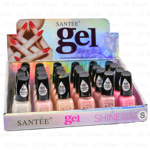 santee gel shine nail polish effect asst col -- 24 per box