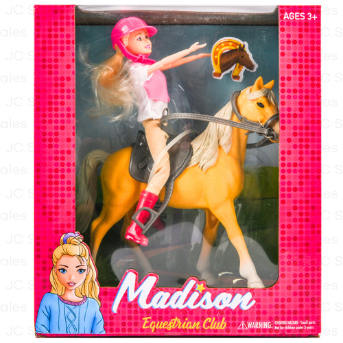 madison doll w horse equestrian -- 12 per box