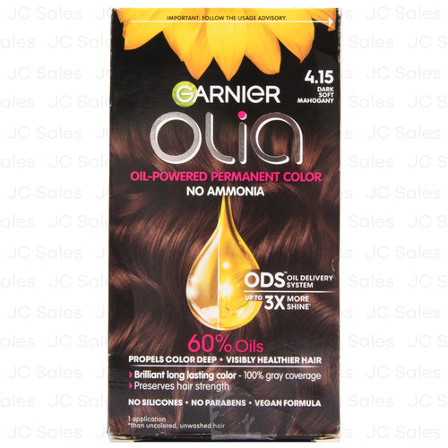 garnier olia haircolor dark soft mahogany 4.15 -- 12 per case