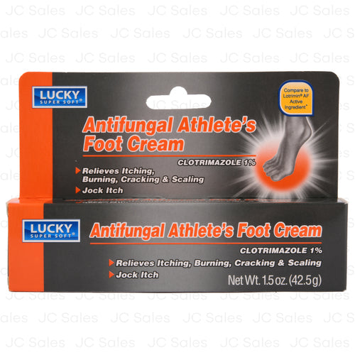 lucky antifungal athletes foor cream 1.5 oz -- 24 per case