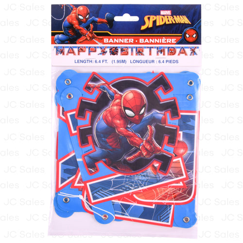 spider man jointed banner large -- 12 per box