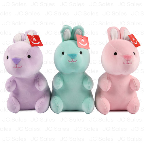 squishy bunny plush asst col 9 -- 12 per case