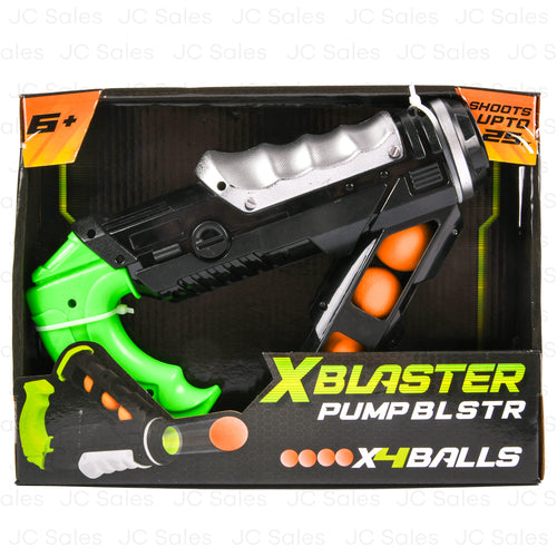 x blaster ball pump w 4 foam balls -- 12 per case