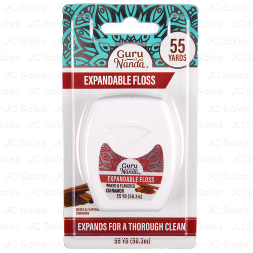 guru nanda expand dental floss cinnamon 50yds -- 24 per case