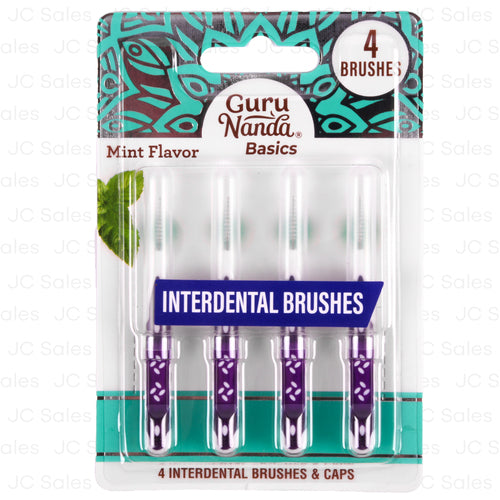 guru nanda interdental brushes mint 4pk -- 24 per case