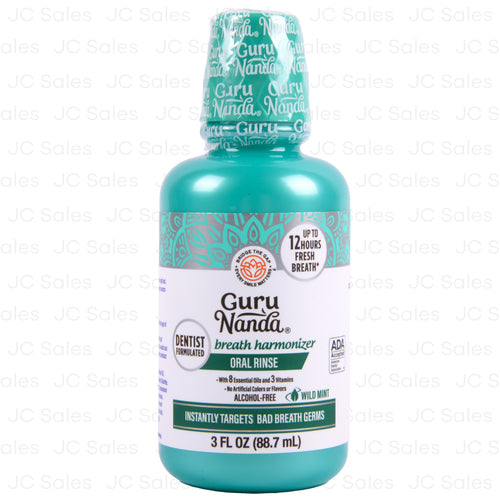 guru nanda breath oral rinse wild mint 3-oz -- 24 per case