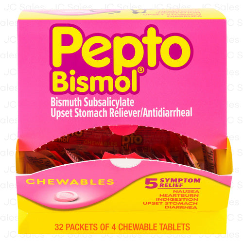 pepto bismol chewables 4 ct -- 32 per box