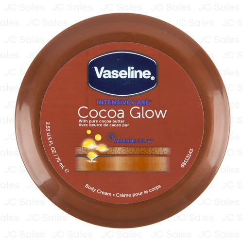 vaseline body cream cocoa glow 2.53-oz -- 48 per case