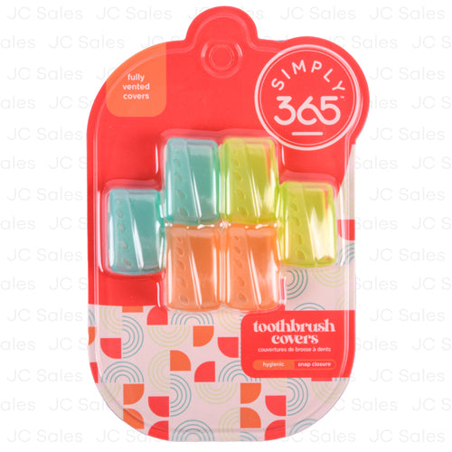 simply 365 vented toothbrush cover 6pk -- 12 per box