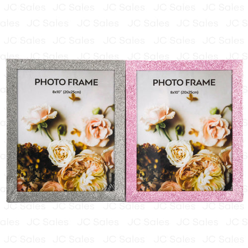 photo frame glitter grey pink 8x10 -- 24 per case