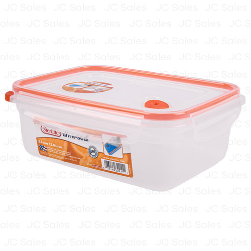 sterilite rec container w tangerine lid 8.3cup -- 6 per case