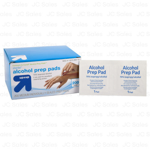 alcohol prep pads 200 ct -- 20 per case