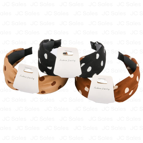 headband polka dots asst color -- 12 per box