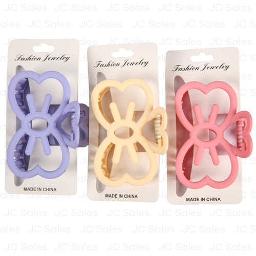 fashion jewelry bow hair clip asst color -- 12 per box