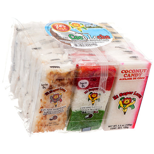 el leoncito coco de leche surtido - 3.52 oz -- 24 per box