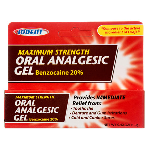 iodent oral analgesic gel - 24 pack - fast relief -- 24 per case