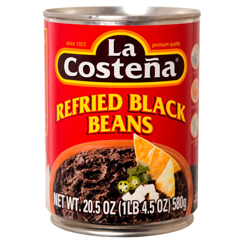 la costena refried black beans 20.5 oz -- 12 per case