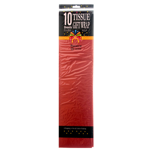 red tissue wrap - 10 sheets -- 12 per box