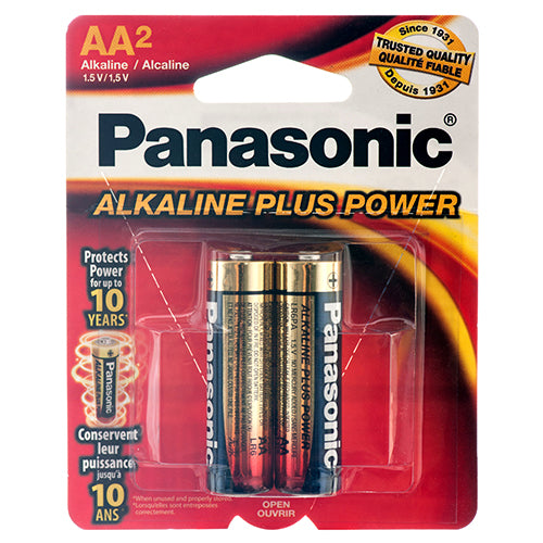 panasonic alkaline aa batteries - 2pk -- 12 per box