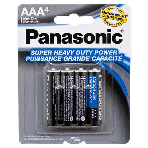 panasonic aaa batteries - 4 pack -- 48 per case