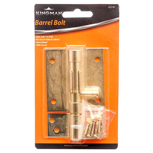 kingman tool barrel bolt heavy duty 4 in -- 24 per box