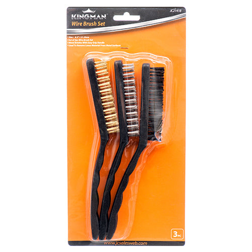 kingman wire brush 3pc set  -- 24 per box