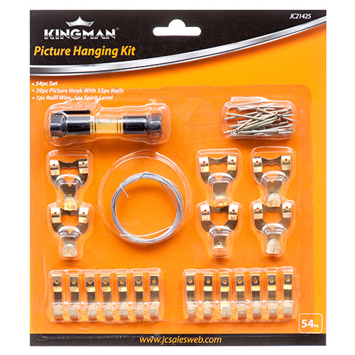 kingman picture frame hanging kit - 54 pieces - in bulk -- 24 per box