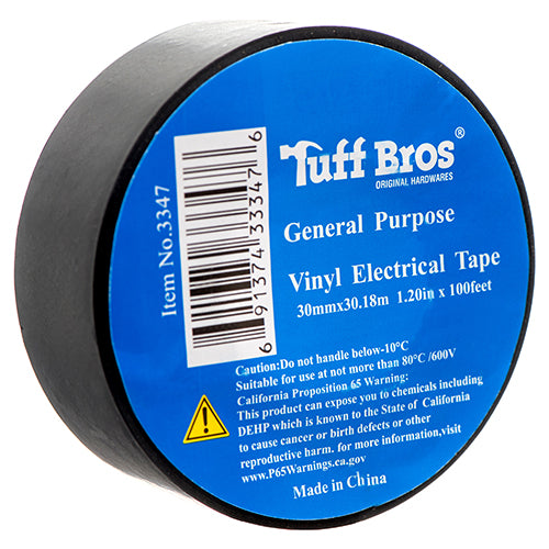 tuff built electric tape 1.25 in x 33 yards -- 36 per case