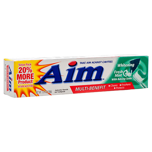 aim whitening mint gel toothpaste - 5.5 oz -- 24 per case