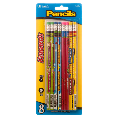 pencil 8pc rewards gift assortment #717  -- 24 per box