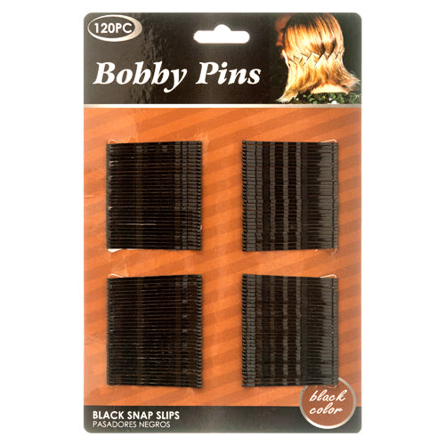 nuvalu black bobby pins - 120 count  -- 24 per box