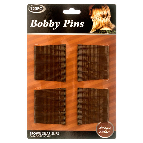 nuvalu brown bobby pins - 120ct  -- 24 per box