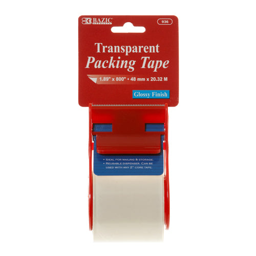 packing tape with dispenser - 1.89 in x 800'  -- 24 per box