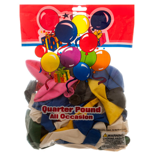 assorted balloons - 1/4 lb -- 12 per box