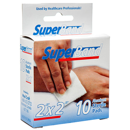 new arrivals sterile pads 10ct 2x2 - #superbandage -- 36 per case