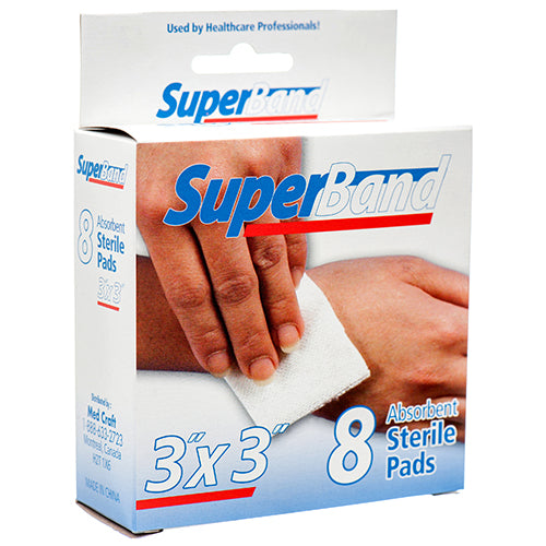 sterile pads 3x3 - 8ct -  -- 36 per case