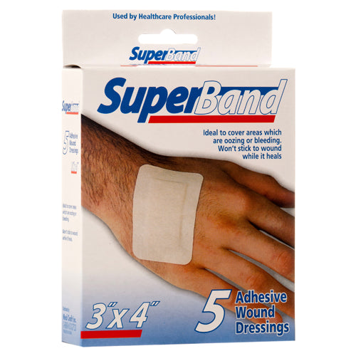 superbandaid adhesive wound dressings - 3 x 4 -- 36 per case