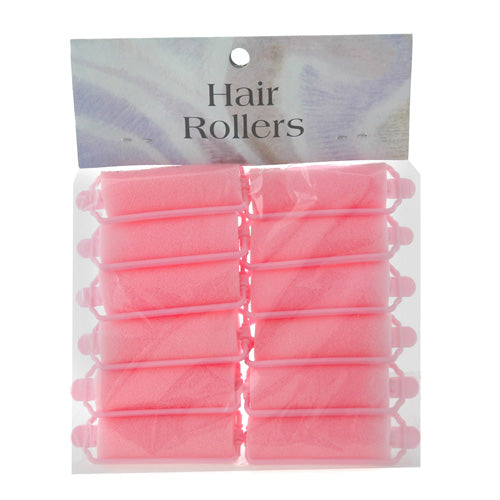 nuvalu hair foam rollers - pink - 2.4 in x 0.8 in -- 24 per box