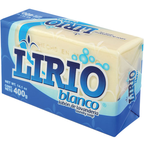 lirio laundry bar 400gr #white - 25/case -- 25 per case