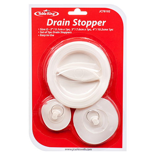 table king drain stopper 3pc set -- 24 per box