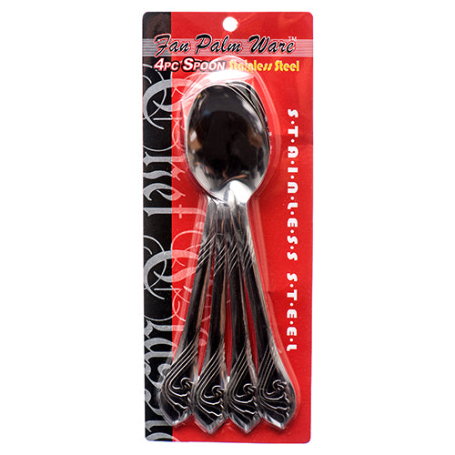 stainless steel flower spoons - 4pc  -- 36 per box